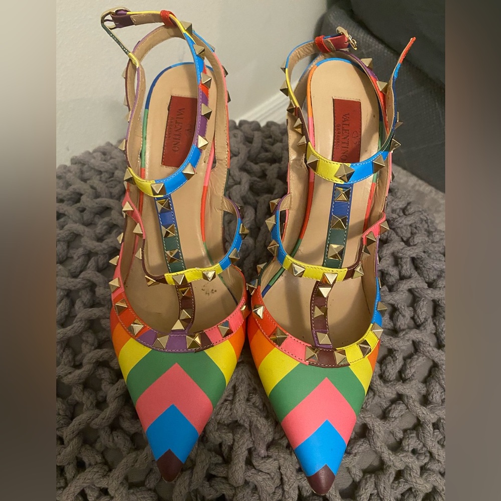Valentino Rainbow heels size 40 EUC